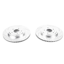 Load image into Gallery viewer, PowerStop Rear Evolution Drilled &amp; Slotted Rotors - Pair fits 2014-2019 Chevrolet Corvette Stingray - Main Product View