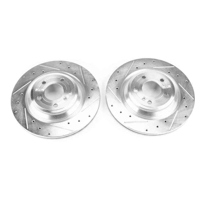 PowerStop Rear Evolution Drilled & Slotted Rotors - Side View