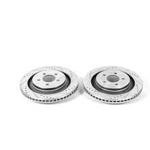 Load image into Gallery viewer, PowerStop Rear Evolution Drilled &amp; Slotted Rotors - Pair fits 2015-2023 Ford Mustang - Main Product View