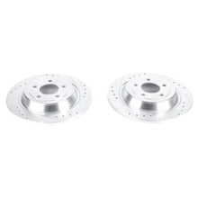 Load image into Gallery viewer, PowerStop Rear Evolution Drilled &amp; Slotted Rotors - Pair fits 2015-2023 Ford Mustang - Main Product View