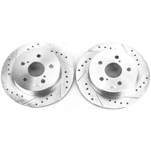 Load image into Gallery viewer, PowerStop Rear Evolution Drilled &amp; Slotted Rotors - Pair fits 2015-2025 Lexus / Toyota - Main Product View