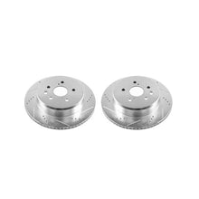 Load image into Gallery viewer, PowerStop Rear Evolution Drilled &amp; Slotted Rotors - Main Product View