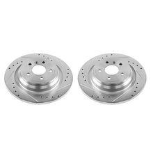 Load image into Gallery viewer, PowerStop Rear Evolution Drilled &amp; Slotted Rotors - Main Product View