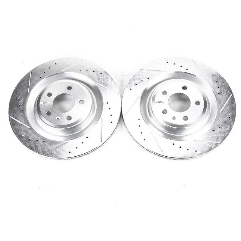 PowerStop Rear Evolution Drilled & Slotted Rotors - Main Product View