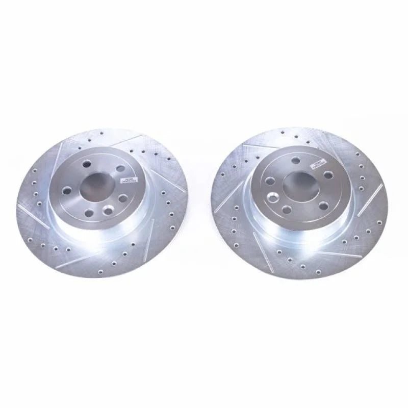 PowerStop Rear Evolution Drilled & Slotted Rotors - Main Product View