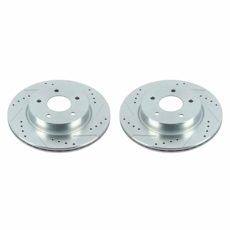 PowerStop Rear Evolution Drilled & Slotted Rotors - Main Product View
