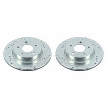 Load image into Gallery viewer, PowerStop Rear Evolution Drilled &amp; Slotted Rotors - Main Product View
