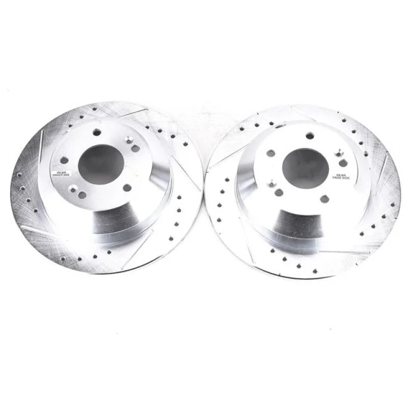 PowerStop Rear Evolution Drilled & Slotted Rotors - Main Product View