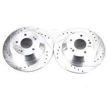 Load image into Gallery viewer, PowerStop Rear Evolution Drilled &amp; Slotted Rotors - Main Product View