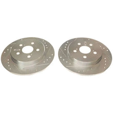 Load image into Gallery viewer, PowerStop Rear Evolution Drilled &amp; Slotted Rotors - Pair fits 2019-2025 Toyota Corolla - Main Product View