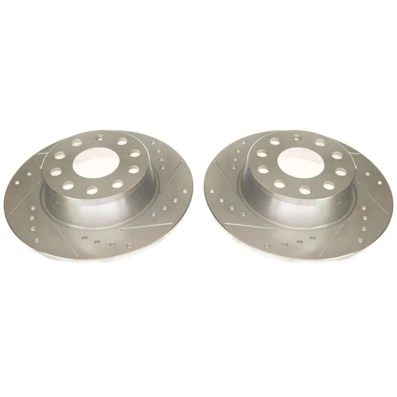 PowerStop Rear Evolution Drilled & Slotted Rotors - Main Product View