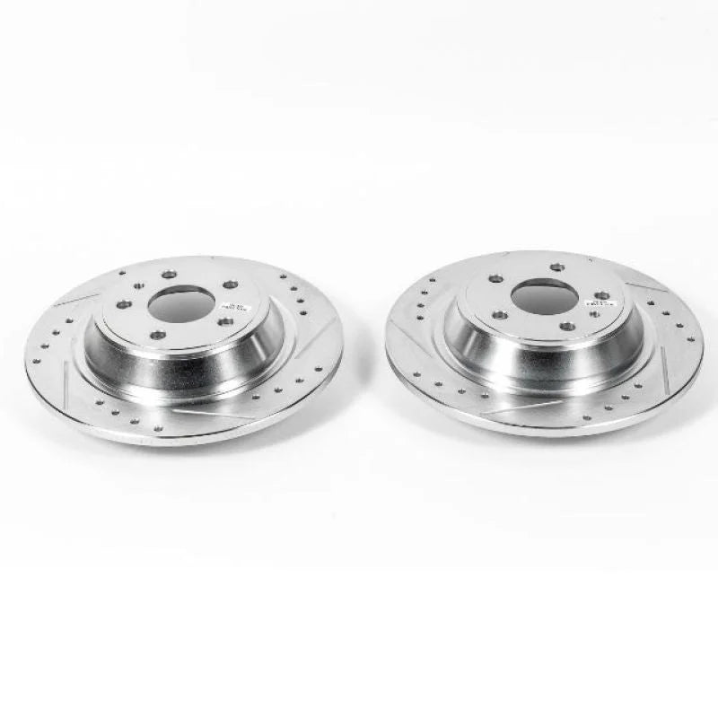 PowerStop Rear Evolution Drilled & Slotted Rotors - Main Product View