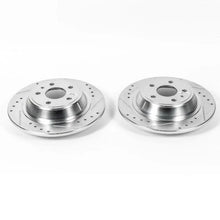 Load image into Gallery viewer, PowerStop Rear Evolution Drilled &amp; Slotted Rotors - Main Product View
