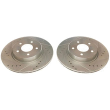 Load image into Gallery viewer, PowerStop Rear Evolution Drilled &amp; Slotted Rotors - Main Product View
