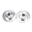 Load image into Gallery viewer, PowerStop Rear Evolution Drilled &amp; Slotted Rotors - Pair fits Acura RL / 2002-2004 Acura RL Premium - Main Product View