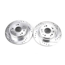 Load image into Gallery viewer, PowerStop Rear Evolution Drilled &amp; Slotted Rotors - Pair fits Acura RL / 2002-2004 Acura RL Premium - Main Product View