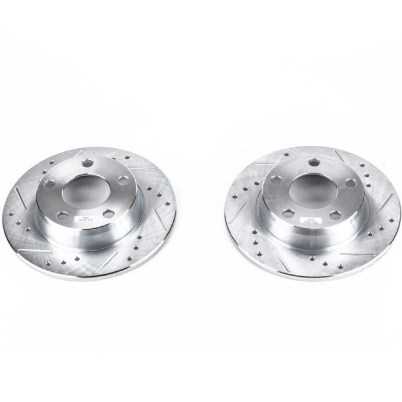 PowerStop Rear Evolution Drilled & Slotted Rotors - Main Product View