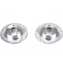 Load image into Gallery viewer, PowerStop Rear Evolution Drilled &amp; Slotted Rotors - Main Product View