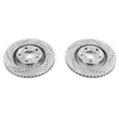 Load image into Gallery viewer, PowerStop Rear Evolution Drilled &amp; Slotted Rotors - Main Product View
