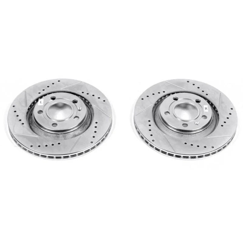 PowerStop Rear Evolution Drilled & Slotted Rotors - Main Product View