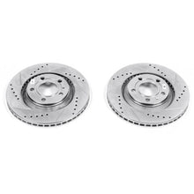 Load image into Gallery viewer, PowerStop Rear Evolution Drilled &amp; Slotted Rotors - Main Product View