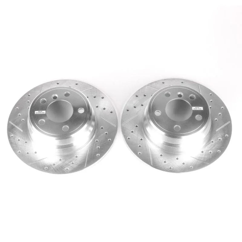 PowerStop Rear Evolution Drilled & Slotted Rotors - Main Product View