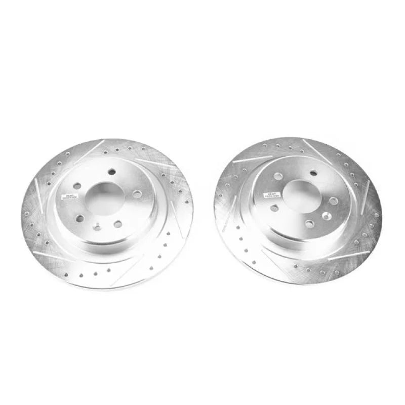 PowerStop Rear Evolution Drilled & Slotted Rotors - Side View