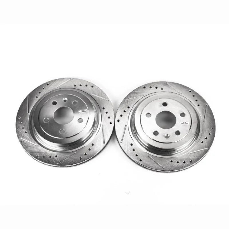 PowerStop Rear Evolution Drilled & Slotted Rotors - Main Product View