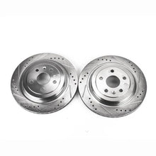 Load image into Gallery viewer, PowerStop Rear Evolution Drilled &amp; Slotted Rotors - Main Product View