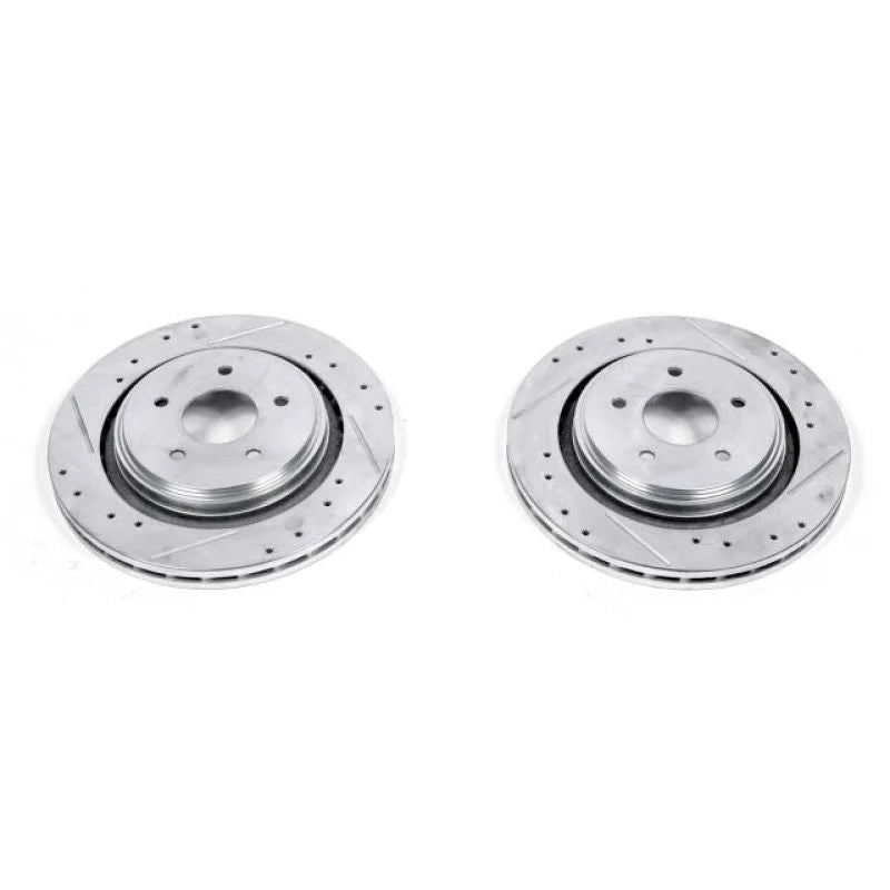 PowerStop Rear Evolution Drilled & Slotted Rotors - Main Product View