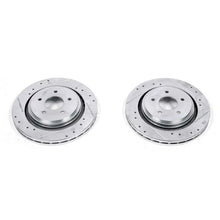 Load image into Gallery viewer, PowerStop Rear Evolution Drilled &amp; Slotted Rotors - Main Product View