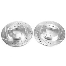 Load image into Gallery viewer, PowerStop Rear Evolution Drilled &amp; Slotted Rotors - Main Product View