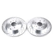 Load image into Gallery viewer, PowerStop Rear Evolution Drilled &amp; Slotted Rotors - Main Product View