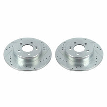 Load image into Gallery viewer, PowerStop Rear Evolution Drilled &amp; Slotted Rotors - Main Product View