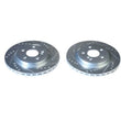 Load image into Gallery viewer, PowerStop Rear Evolution Drilled &amp; Slotted Rotors - Main Product View
