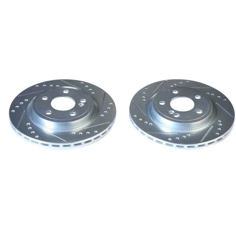 PowerStop Rear Evolution Drilled & Slotted Rotors - Main Product View