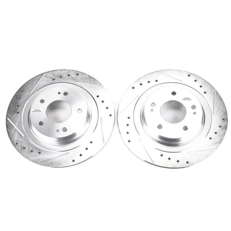 PowerStop Rear Evolution Drilled & Slotted Rotors - Main Product View