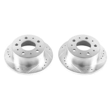 Load image into Gallery viewer, PowerStop Rear Evolution Drilled &amp; Slotted Rotors - Main Product View