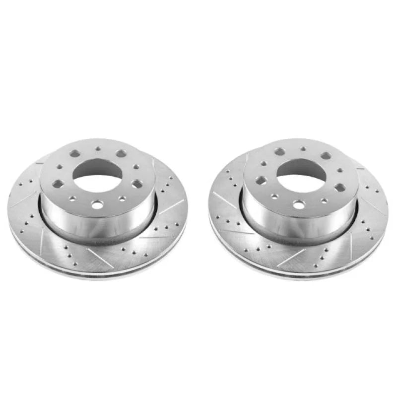 PowerStop Rear Evolution Drilled & Slotted Rotors - Main Product View