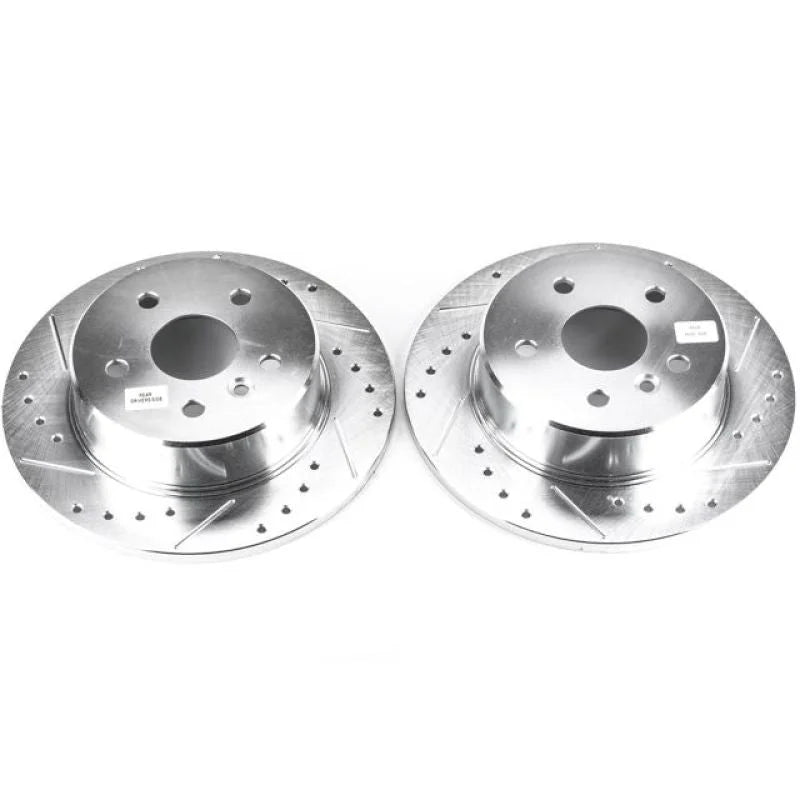 PowerStop Rear Evolution Drilled & Slotted Rotors - Pair fits Toyota Avalon / 2000-2004 Toyota Avalon Xl - Main Product View