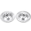 Load image into Gallery viewer, PowerStop Rear Evolution Drilled &amp; Slotted Rotors - Pair fits Toyota MR2 / 2000-2005 Toyota MR2 Spyder - Main Product View
