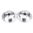 Load image into Gallery viewer, PowerStop Rear Evolution Drilled &amp; Slotted Rotors - Main Product View