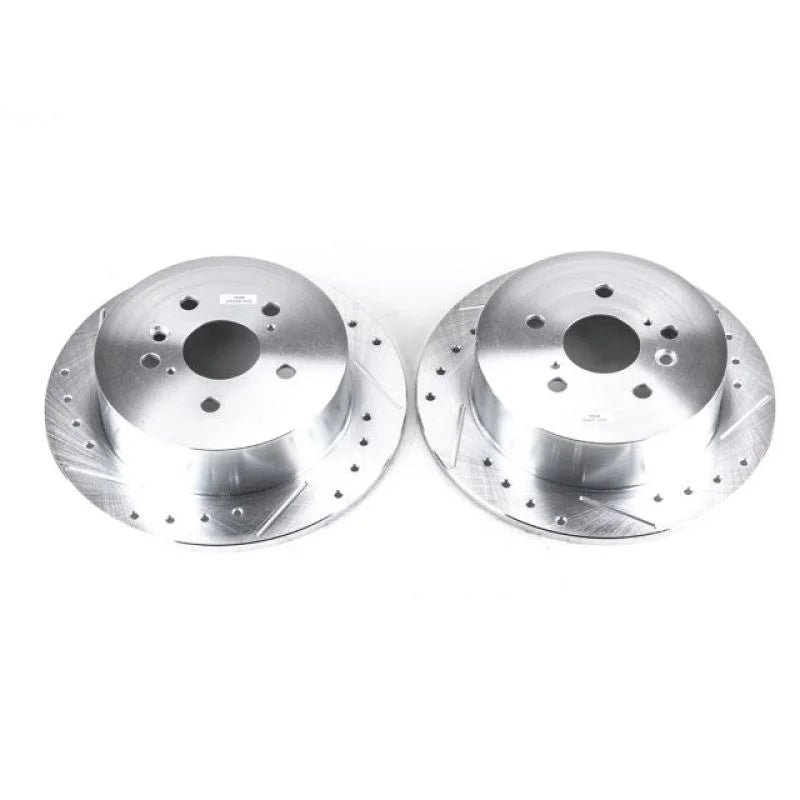 PowerStop Rear Evolution Drilled & Slotted Rotors - Main Product View