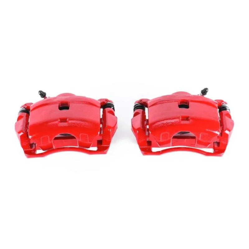 PowerStop Rear Red Calipers w/Brackets - Pair fits 1990-1997 Honda Accord - Main Product View