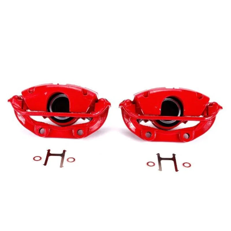 PowerStop Rear Red Calipers w/Brackets - Pair fits 1994-1996 Chevrolet Caprice / Impala - Main Product View