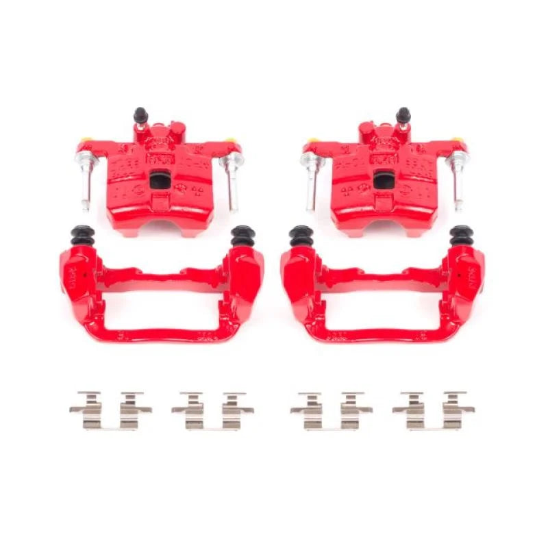 PowerStop Rear Red Calipers w/Brackets - Pair fits 1998-2003 Subaru Forester / 1998-2003 Subaru Impreza - Main Product View
