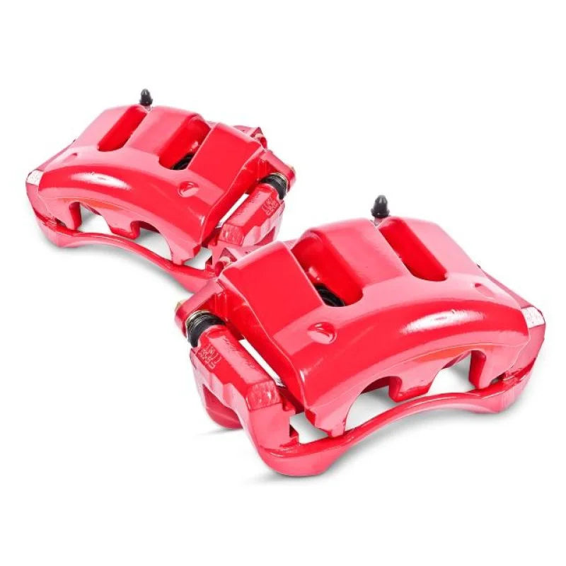 PowerStop Rear Red Calipers w/Brackets - Side View