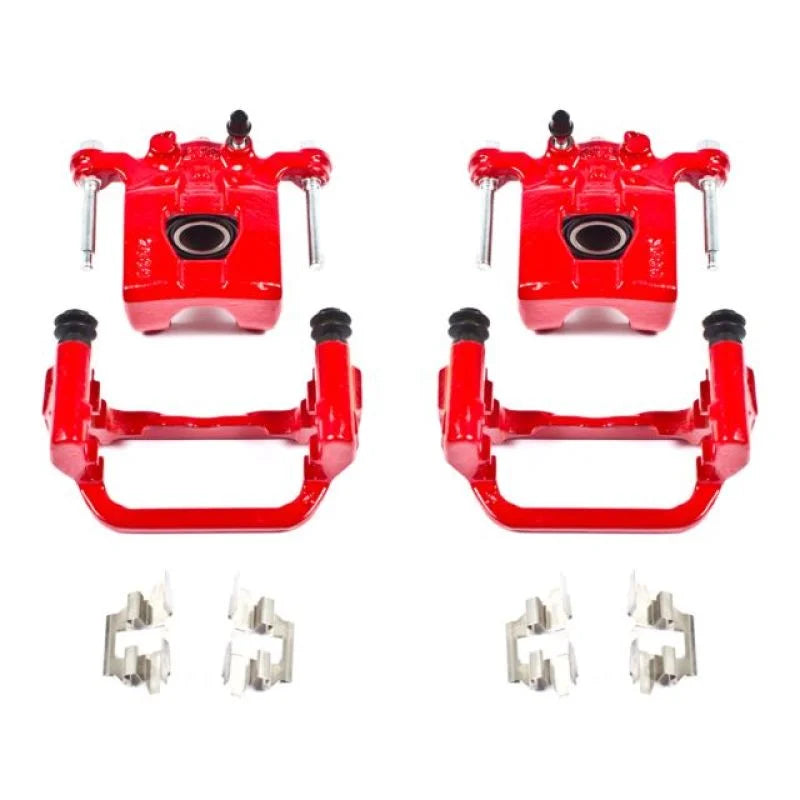 PowerStop Rear Red Calipers w/Brackets - Pair fits 2002-2012 Nissan Altima / Maxima - Main Product View