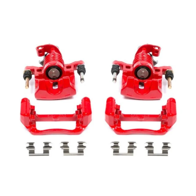PowerStop Rear Red Calipers w/Brackets - Pair fits 2004-2005 Pontiac Grand Prix - Main Product View