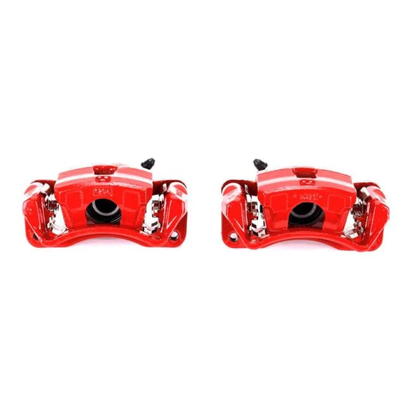 PowerStop Rear Red Calipers w/Brackets - Pair fits 2004-2012 Mitsubishi Eclipse / Galant - Main Product View